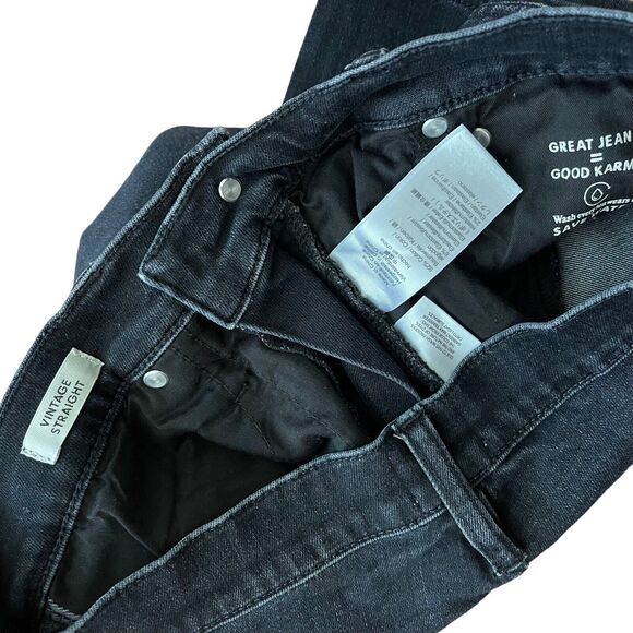 J.Crew 27 Vintage Straight Jeans Soft Black Mid Rise Stretch Basic - Picture 3 of 10